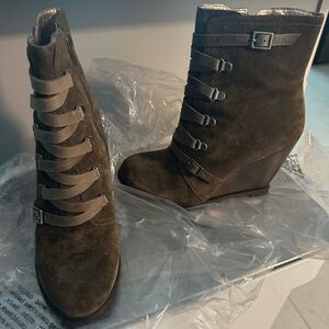 BCBGeneration Olive Wedge Boots